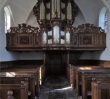 <p>Zandeweer, interieur Mariakerk en Hinsz-orgel (1731)</p>